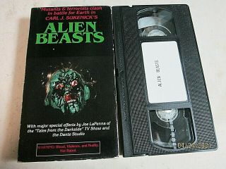 Vhs Tape Rare Horror Thriller Alien Beasts Carl Sukenick 