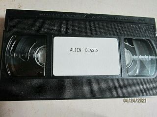 VHS TAPE RARE HORROR THRILLER ALIEN BEASTS CARL SUKENICK ' S 2