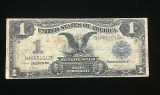 Rare 1899 Black Eagle Silver Certificate Large Note Vernon & Treat Signatures