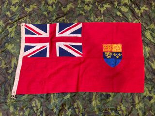 Ww2 Era Canadian Red Ensign Flag - Wool Bunting - Design Of 1921 - 1957 - Rare