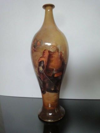 Large Rare Antique Royal Doulton Burslem Vase Handpainted/signed W.  Nunn,  16.  5 In