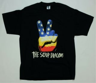 Rare Vintage Gem The Soup Dragons Hotwired 1992 Tour Peace Sign T Shirt 90s Xl