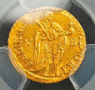 1738 - Nb,  Hungary,  Charles Vi.  Rare Gold 1/4 Ducat Coin.  Nagybanya Pcgs Ms - 63