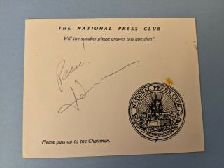 John Denver Autograph Auto Signed National Press Card Rare Deceased 1997