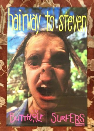 Butthole Surfers Hairway To Steven Rare Promotional Poster From 1988