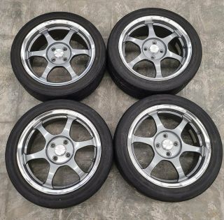 Rare Ssr Type C Wheels 16x7 W/ Tires