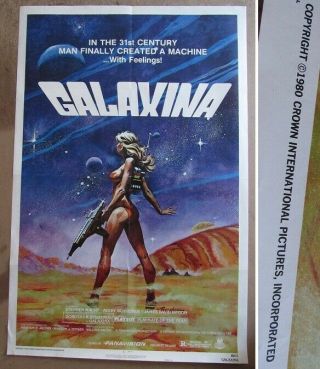 1980 Lobby Poster Galaxina Movie Large 27x41 Vintage Lithograph Rare