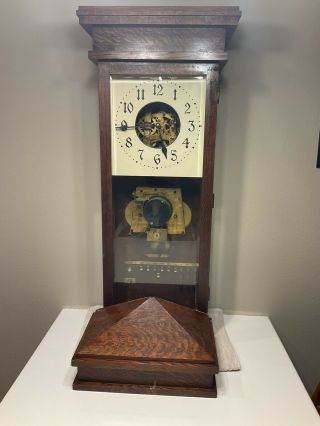 Rare O B Mcclintock Loomis Bank Vault Clock Seth Thomas Clock Movement