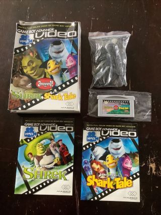 Nintendo Game Boy Advance Video Movie Shrek & Shark Tale Cartridge Rare