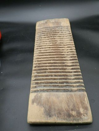 Rare Old Antique Handmade Wooden Washboard Worn Patina Scrub Handheld