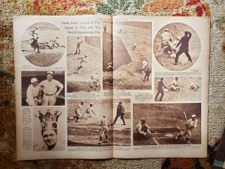 World Series Yankees Giants Babe Ruth 1921 Ny Times Pictorial Foldout Very Rare
