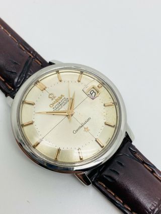 Vintage Rare Omega Automatic Constellation Pie Pan Cross Hair Line Dial 168.  004