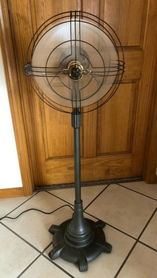Vintage General Electric Vortalex Floor Pedestal Oscillating Fan Fm12m11 Rare