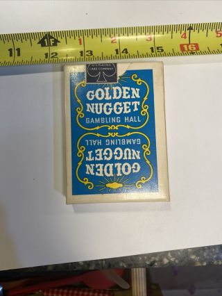 Rare Vintage Blue Golden Nugget Gambling Hall Casino Playing Cards
