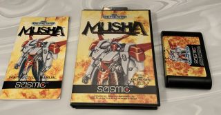 M.  U.  S.  H.  A.  Musha (sega Genesis,  1990) Complete Rare Authentic Hang Tab