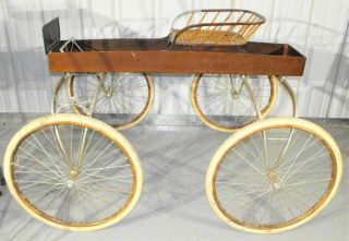 Rare Antique Horse Drawn Perren Speed Wagon Buggy