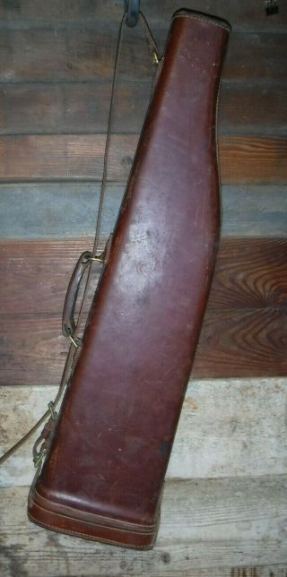 Vintage Rare Brauer Bros Of St Louis Mutton Leather Gun Case Made In Usa L@@k