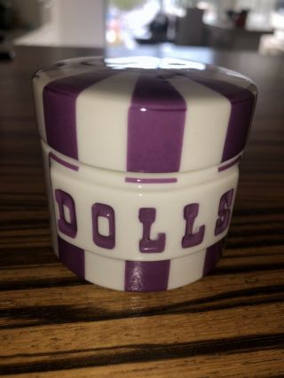 Jonathan Adler Vice “dolls” Canister Rare Purple,  Discontinued