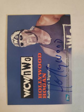 1998 1999 Topps Wcw/nwo Hulk Hogan " Hollywood " Auto Autograph Rare