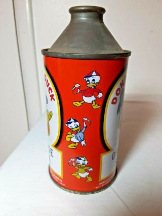 Rare Vintage General Beverages Donald Duck Orange Soda cone top soda can 2