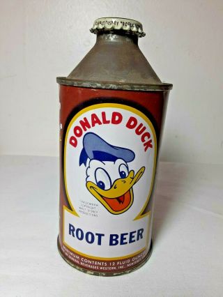 Rare Vintage General Beverage Donald Duck Root Beer Cone Top Soda Can Bottle Cap