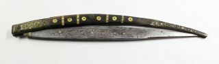 Antique HUGE 26 inches Spanish navaja folding knife dated 1857 RARE LOOK 2