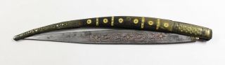 Antique HUGE 26 inches Spanish navaja folding knife dated 1857 RARE LOOK 3