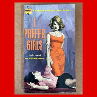 I Prefer Girls Vtg Sleaze Adult Paperback Pb Book Gga Rare Lesbian Pulp 1963