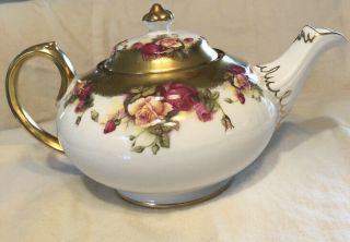 Rare Royal Chelsea Golden Rose Tea Pot and Coffee Pot,  with lids 2