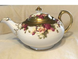Rare Royal Chelsea Golden Rose Tea Pot and Coffee Pot,  with lids 3