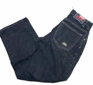 Rare Vintage 90s Jnco Snake Black Wide Leg Jeans Size 26 X27 Skater Pants Denim