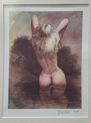 Frank Frazetta Nude Signed Numbered Lithograph 13/100 Rare Print 1978