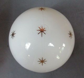 Rare Nos Mid Century Modern Starburst 8 " Glass Globe Light Lamp Shade Atomic Age