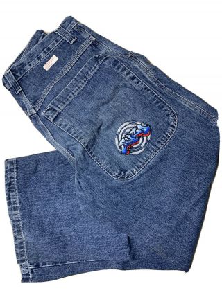 Rare Vintage 90s Jnco Wide Leg Jeans Size 33 X 30 Skater Pants Denim
