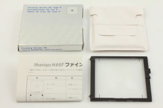 [rare Top Box] Mamiya Rz67 Pro Ii Focusing Screen Type E Microprism Japan