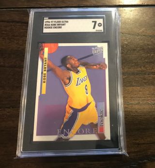 1996 - 97 Kobe Bryant Fleer Ultra Encore 266 Rookie (rc) Sgc 7 Near Lakers
