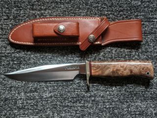 Randall Knife Knives Model 1 - 6 " Rare Burl Handle,  Excel W/org Sheath