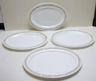 Rare 4 Vintage Waffle House Plates Platter Restaurantware Made By Arcopal France