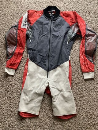 Wingsuit Tony Suits Wing Skydiving Parachute Jump Suit Red Grey Rare M Vintage