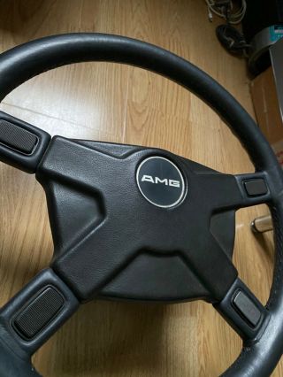 AMG ATIWE Steering Wheel Rare Momo Boss Hub W124 W126 R107 Mercedes - Benz 560SEC 4