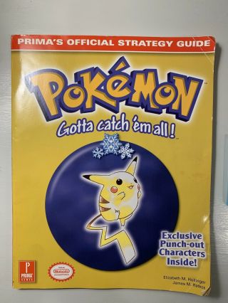 Rare Pokemon Yellow Prima’s Official Strategy Guide With Punch - Out Characters