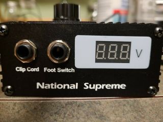 National Supreme Tattoo Power Supply Rare Htf Workhorse W/ Foot And Clip Cord