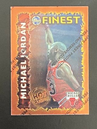1995 - 96 Topps Finest Hot Stuff 15 Card Set Michael Jordan Hardaway Pippen RARE 2