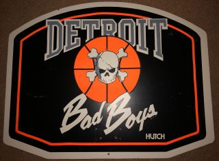 Detroit Pistons Bad Boys Vintage By Hutch Sports Backboard Only Rare 80’s 90’s