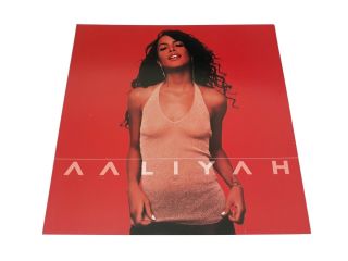 Rare 2001 Aaliyah Album 12x12 Double - Sided Promotional Poster Flat Nos