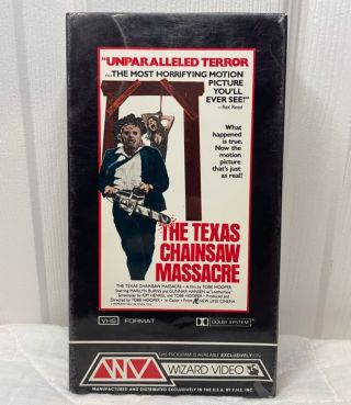 Rare Wizard Video 034 The Texas Chainsaw Massacre Cult Horror Vhs Tape
