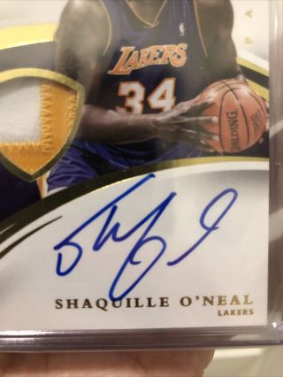2015 Panini Immaculate Shaquille O ' Neal AUTO PATCH 42/75 Autograph Lakers RARE 4