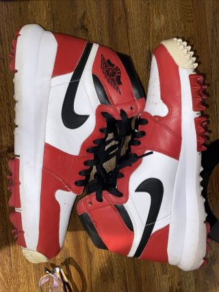 Nike Air Jordan 1 Chicago Golf Shoes Size 10.  5 Rare.  917717 - 100