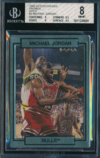 Michael Jordan 1990 Action Packed Bgs 8 Promos Prototype Sample Card Rare