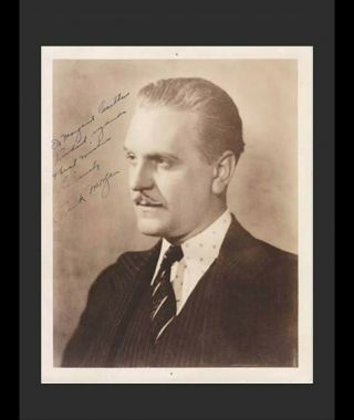Wizard Of Oz Actor Frank Morgan Very Rare Signed 8x10 Photo - Died At Just 59